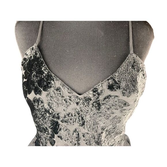 Fantasies Morgan Taylor black sheer velvet bodysuit medium lingerie sexy vintage - Picture 4 of 5